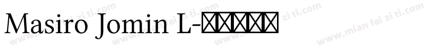 Masiro Jomin L字体转换